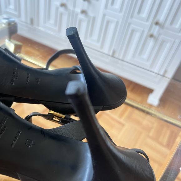 Yves Saint Laurent Black Tribute 75 Sandals - Picture 9 of 10